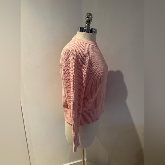 J. Crew Pink Cotton Fisherman Sweater Size S - Picture 3 of 10
